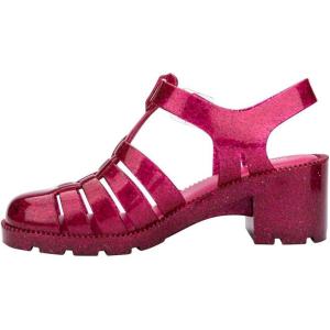 image:imageMelissa Possession Heel Fashion Sandals for Women  Iconic Fisherman Style with Medium Block Heel  Adjustable Buckle for Comfort  100 PVC UpperInsoleSole  Bubblegum ScentGlitter Pink