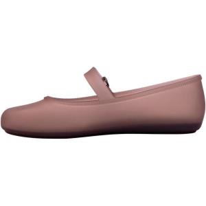 image:imageMelissa Soft Ballerina  Seasonless Flats for Women  Classic Ballet Flat Style with Adjustable Strap  LightasAir PVC Construction  Soft Foam Insole  Bubblegum ScentClear Brown