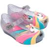 image:imagemini melissa Ultragirl Unicorn Mary Jane Shoes for Babies amp Toddlers  Comfy amp Cute Peep Toe Jelly Shoes wColorful Stripes amp Adjustable StrapGlitter ClearPink