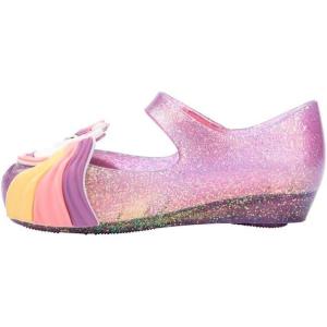 image:imagemini melissa Ultragirl Unicorn Mary Jane Shoes for Babies amp Toddlers  Comfy amp Cute Peep Toe Jelly Shoes wColorful Stripes amp Adjustable StrapGlitter Lilac