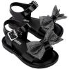 image:imagemini melissa Mar Hot Sandals for Babies amp Toddlers  Sparkly Sandals wHeart Buckle amp Bow for Baby Girls Kids Jelly ShoesMar Sweet  Glitter Black