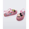 image:imagemini melissa Possession Disney Jelly Shoe for Kids  Iconic 90s Original Jelly Shoe Featuring Mickey and Minnie Mouse Applique Transparent Fisherman Sandal for KidsGlitter Pink