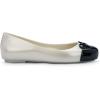 image:imagemini melissa Sweet Love Cap Toe Dress Shoes for Little Kids amp Big Kids  Girls Ballet Flats  Jelly Shoes for Girls with Cute Bow Toe Accent Ballerina Flats Little Kid Jelly ShoesPearly WhiteBlack